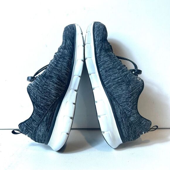Skechers Womens 9.5 Flex Elite Gray/Black Casual Running Shoes Sneakers Low Top - Picture 4 of 11